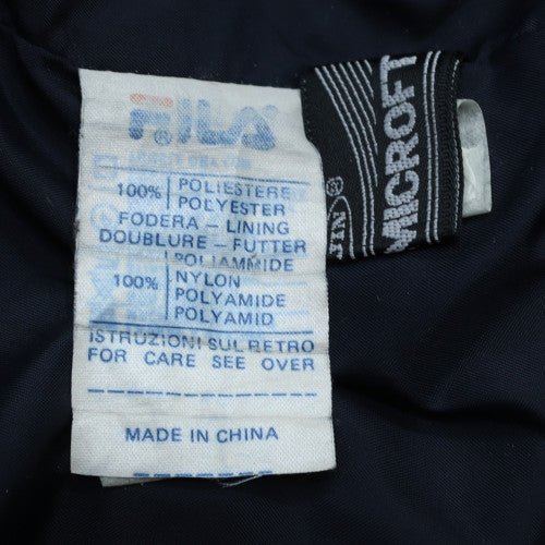 FILA Womens Navy Blue Mid-Length Hooded Parka Jacket Size 12