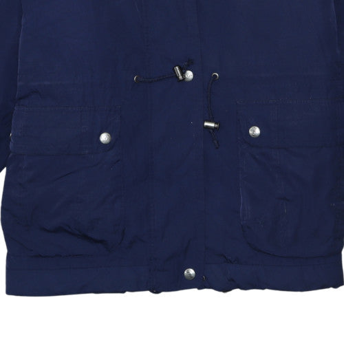 FILA Womens Navy Blue Mid-Length Hooded Parka Jacket Size 12