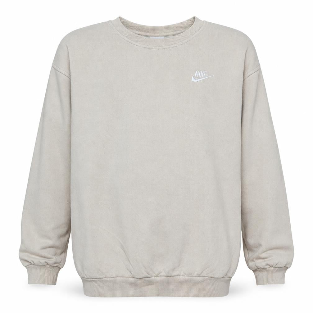 Nike Boys Beige Fleece Pullover Sweatshirt Size 146 Regular Fit