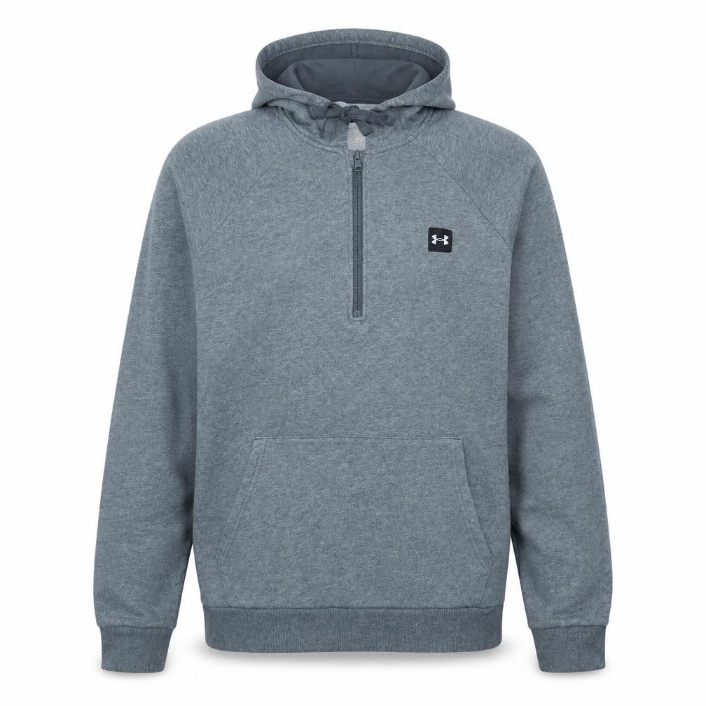 Under Armour Mens Grey 1/2 Zip Hoodie Size L Lightweight Sportswear