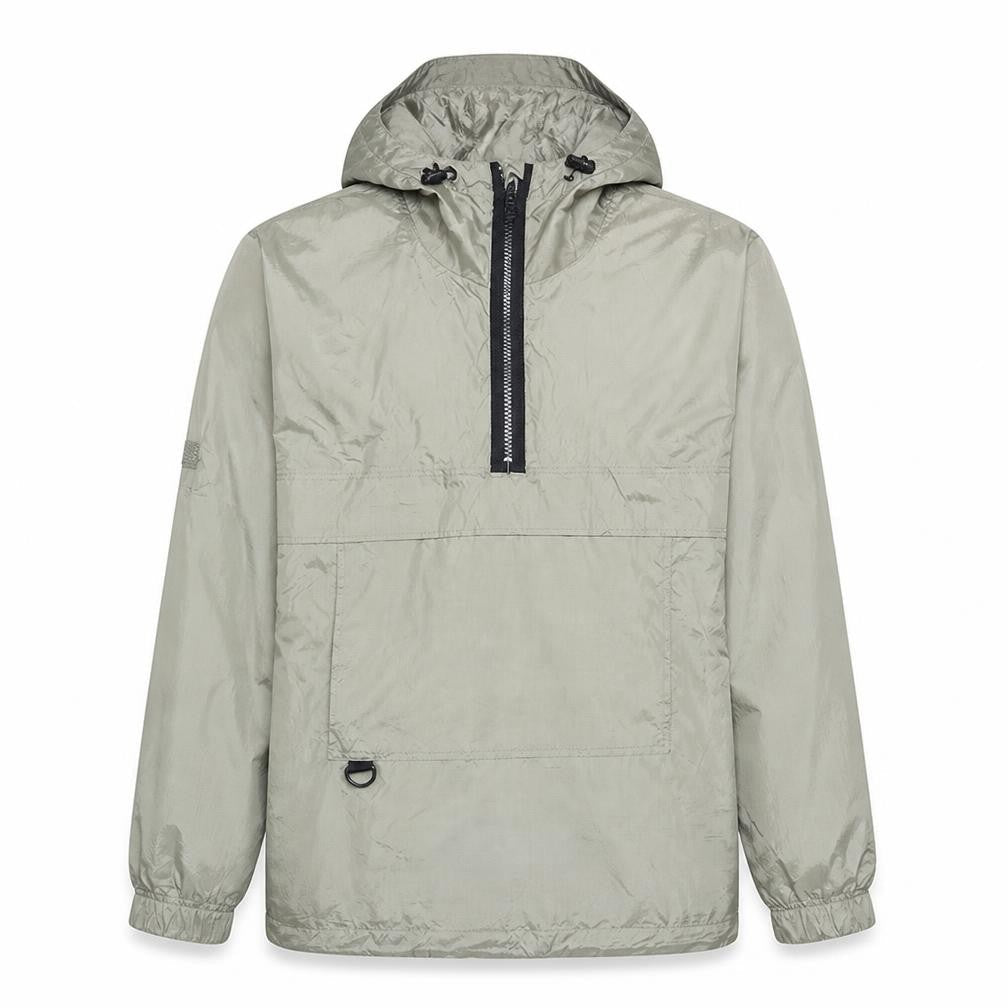 Whispering Smith Men's Beige L Hooded Anorak Lightweight Jacket