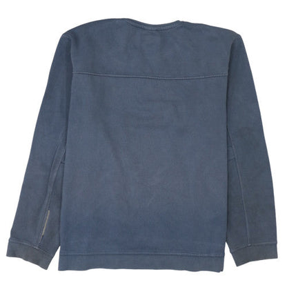 Nike Women Blue Swoosh Crew Neck Pullover Sweatshirt Size L