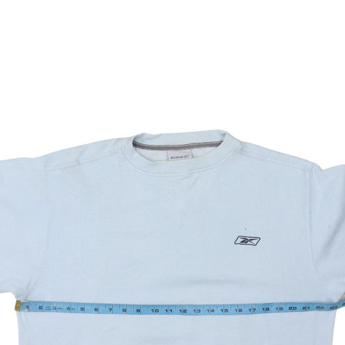 Reebok Mens Blue Crew Neck Fleece Sweatshirt L Regular Fit
