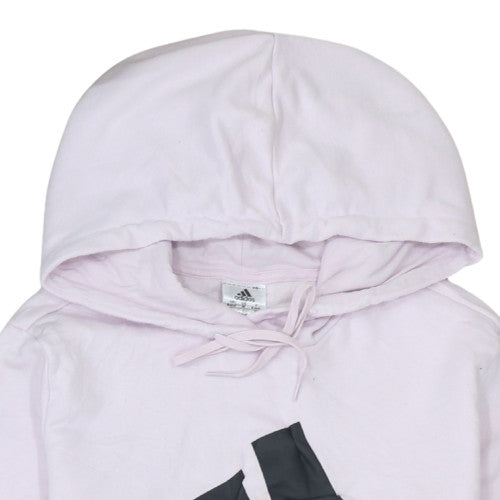 Adidas Women's Pink Hooded Pullover Sweatshirt Size 12-14