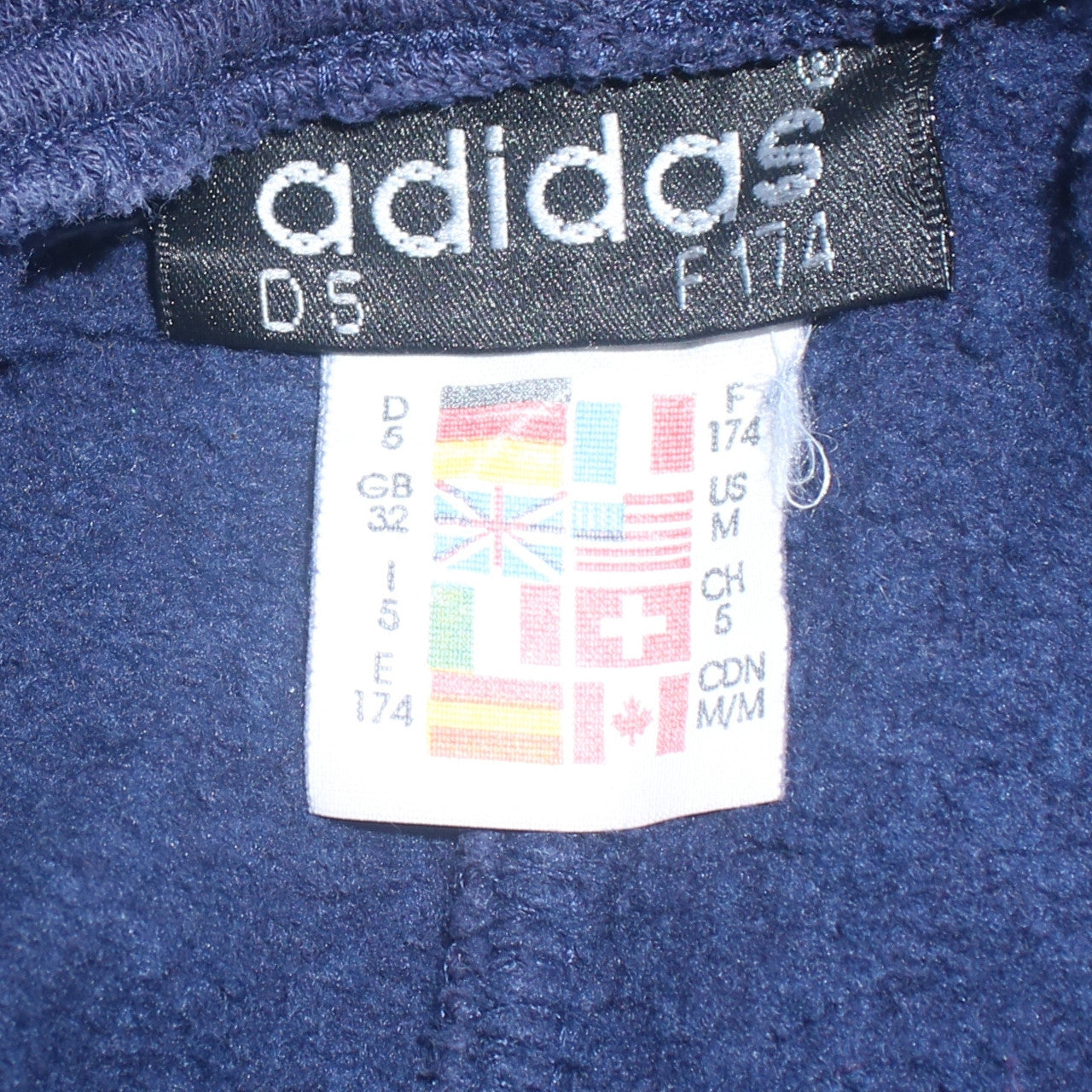 adidas Men's Blue 32 Regular Fleece Sweatpants with Elastic Waist
