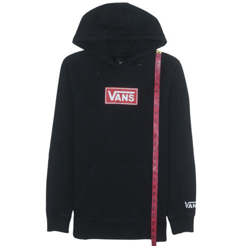 Vans Mens Black Pullover Hoodie Small Skate Logo Fleece Sweatshirt
