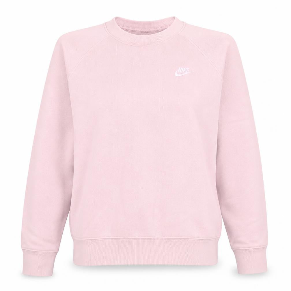 Nike Women Pink Crew Neck Pullover Sweatshirt Size L Cotton Blend