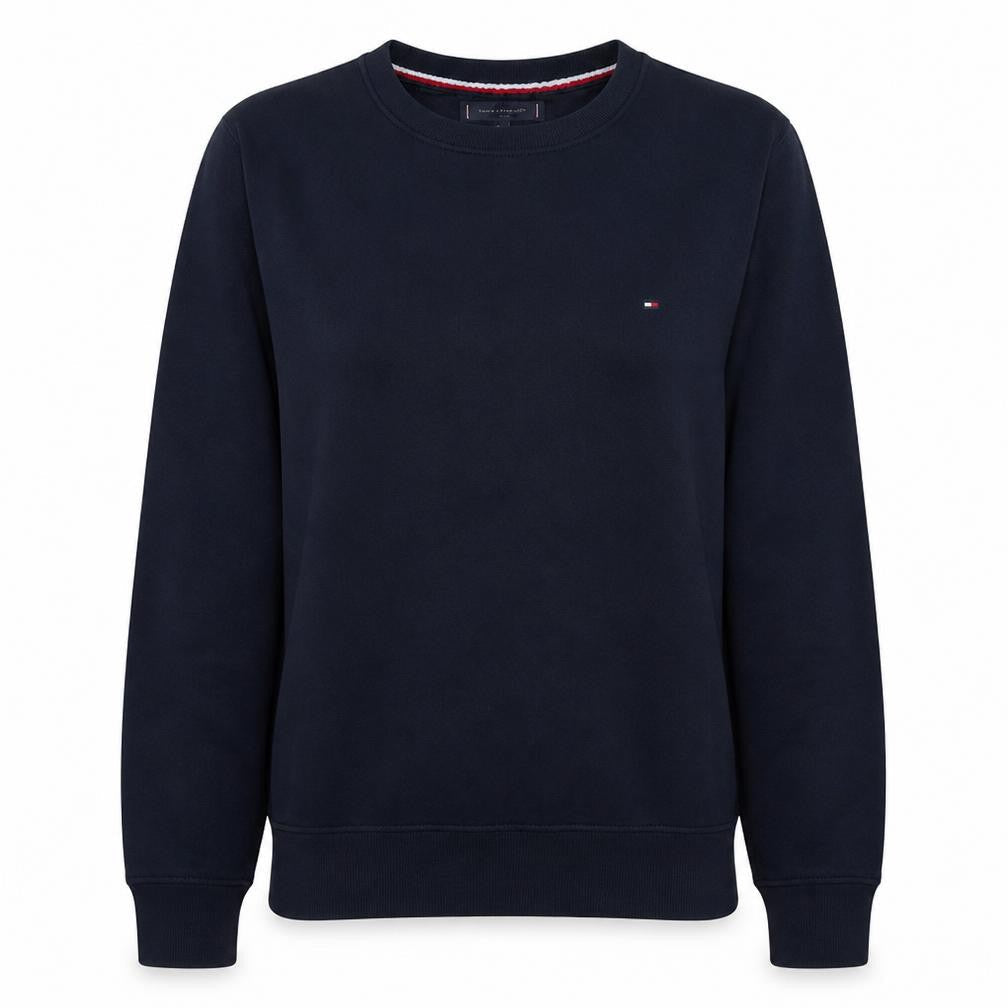 Tommy Hilfiger Women Navy Blue XL Crew Neck Pullover Sweatshirt