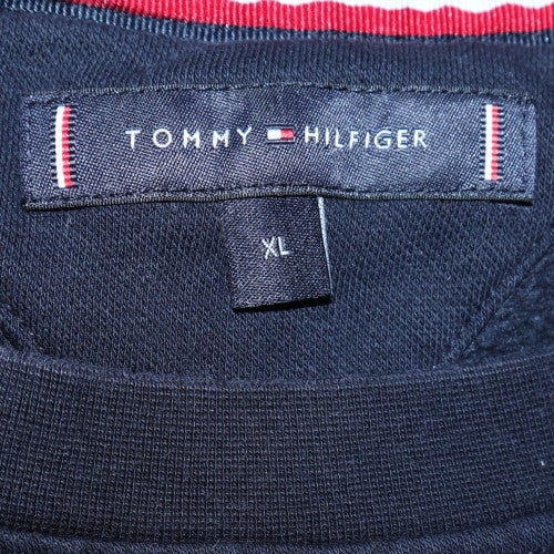 Tommy Hilfiger Women Navy Blue XL Crew Neck Pullover Sweatshirt