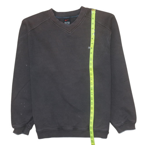 Nike Women Black Medium Pullover Sweatshirt Cotton Blend