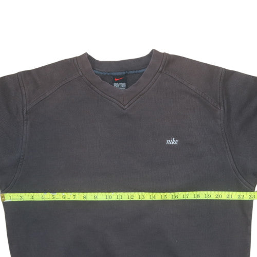 Nike Women Black Medium Pullover Sweatshirt Cotton Blend