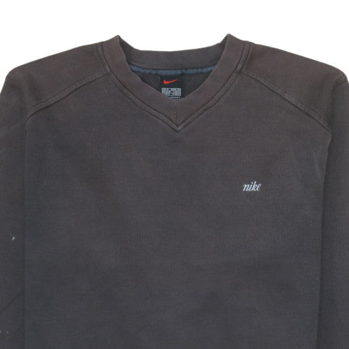 Nike Women Black Medium Pullover Sweatshirt Cotton Blend