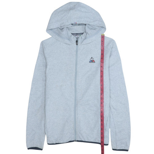 Le Coq Sportif Men's Grey Full Zip Hoodie XL Cotton Blend Performance