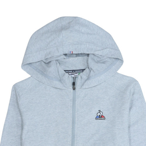 Le Coq Sportif Men's Grey Full Zip Hoodie XL Cotton Blend Performance