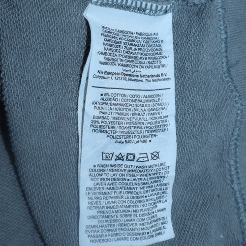 Nike Men's Grey Crew Neck Logo Sweatshirt Medium Cotton Blend