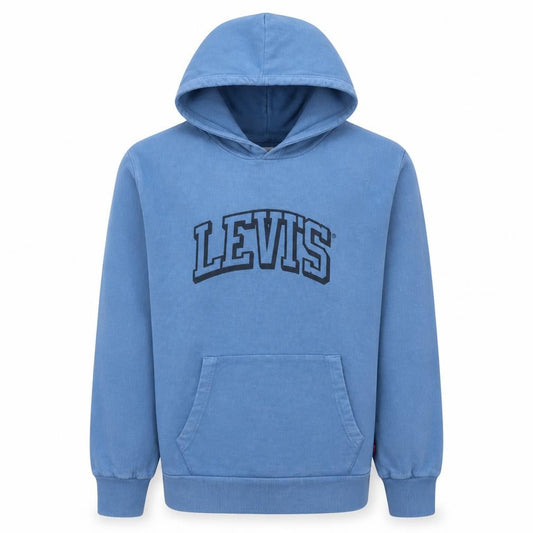 Levi's Men's Blue Pullover Hoodie M Regular Fit Fleece Sweatshirt