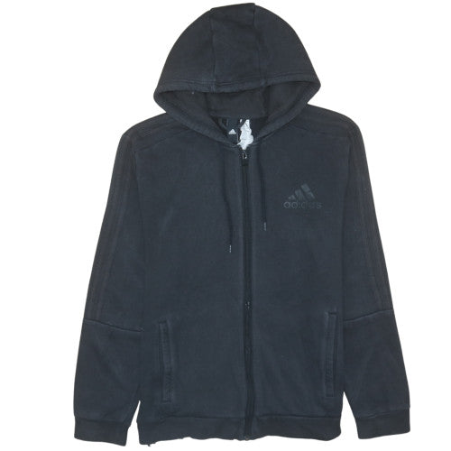 adidas Men's Black Full Zip Hoodie Fleece Size L