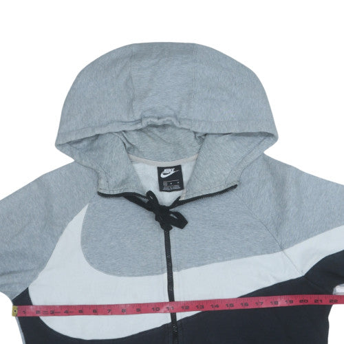 Nike Men's Grey Full Zip Hoodie M Sports Fleece