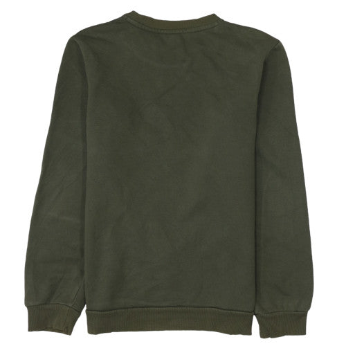 Puma Boys Green Logo Sweatshirt 14 Years Crew Neck Fleece Pullover