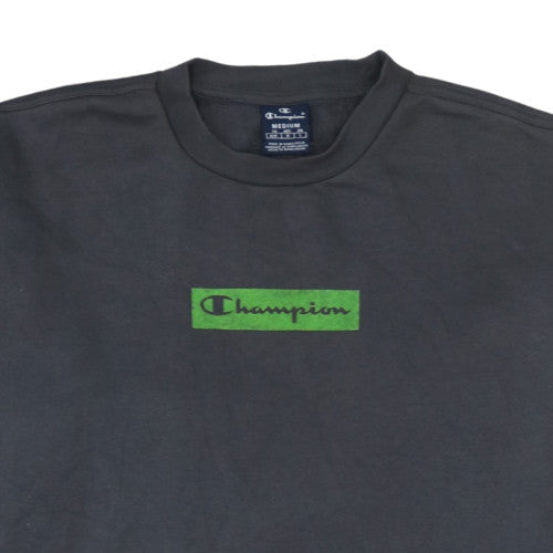 Champion Women's Black Medium Pullover Sweatshirt Cotton Blend Logo