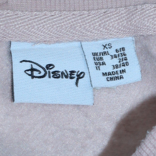 Disney Womens Beige Minnie Mouse Pullover Sweatshirt XS