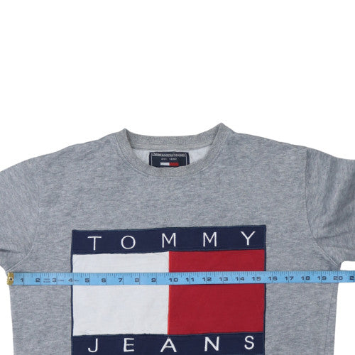 Tommy Hilfiger Womens Grey Crew Neck Pullover Sweatshirt Size S