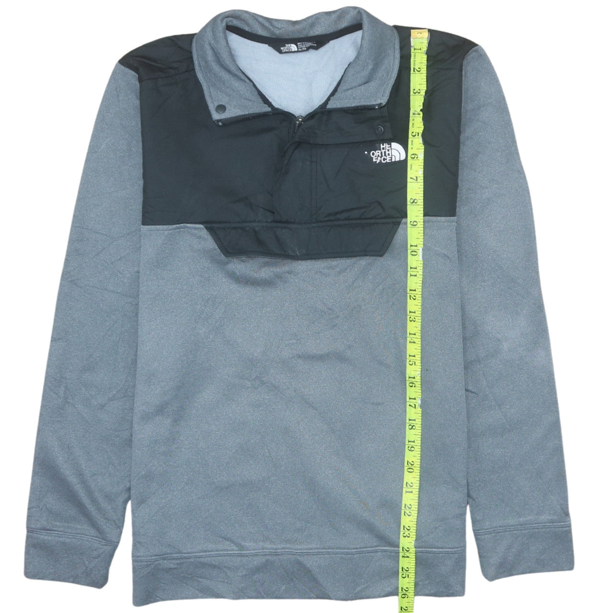 The North Face Boys Grey XL Pullover Fleece Quarter Zip Sweatshirt