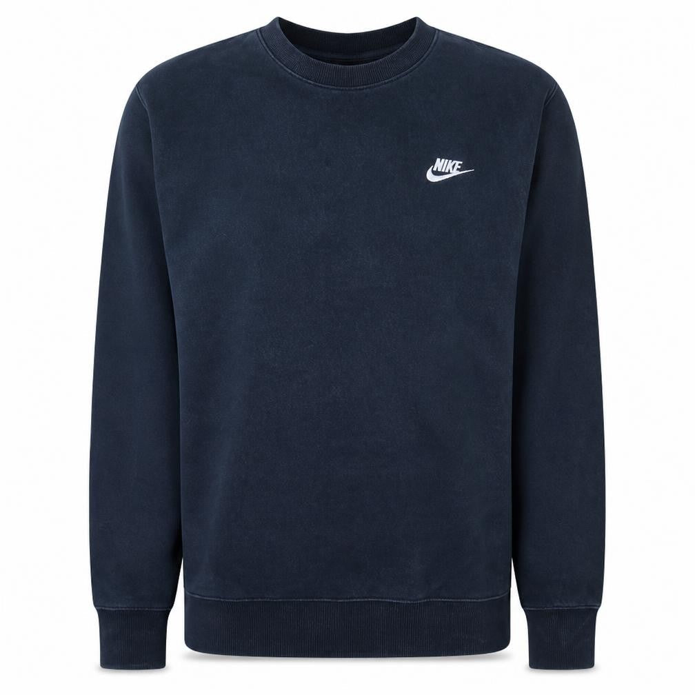 Nike Men's Black Cotton Blend Crew Neck Pullover Sweatshirt M