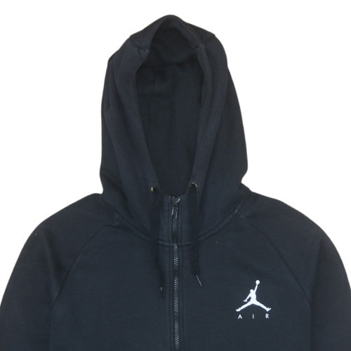 Jordan Mens Black Full Zip Hoodie Medium Fleece Sportswear