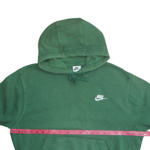 Nike Men's Green Pullover Hoodie M Fleece Logo Sweatshirt
