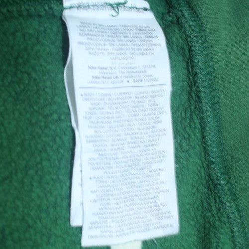 Nike Men's Green Pullover Hoodie M Fleece Logo Sweatshirt