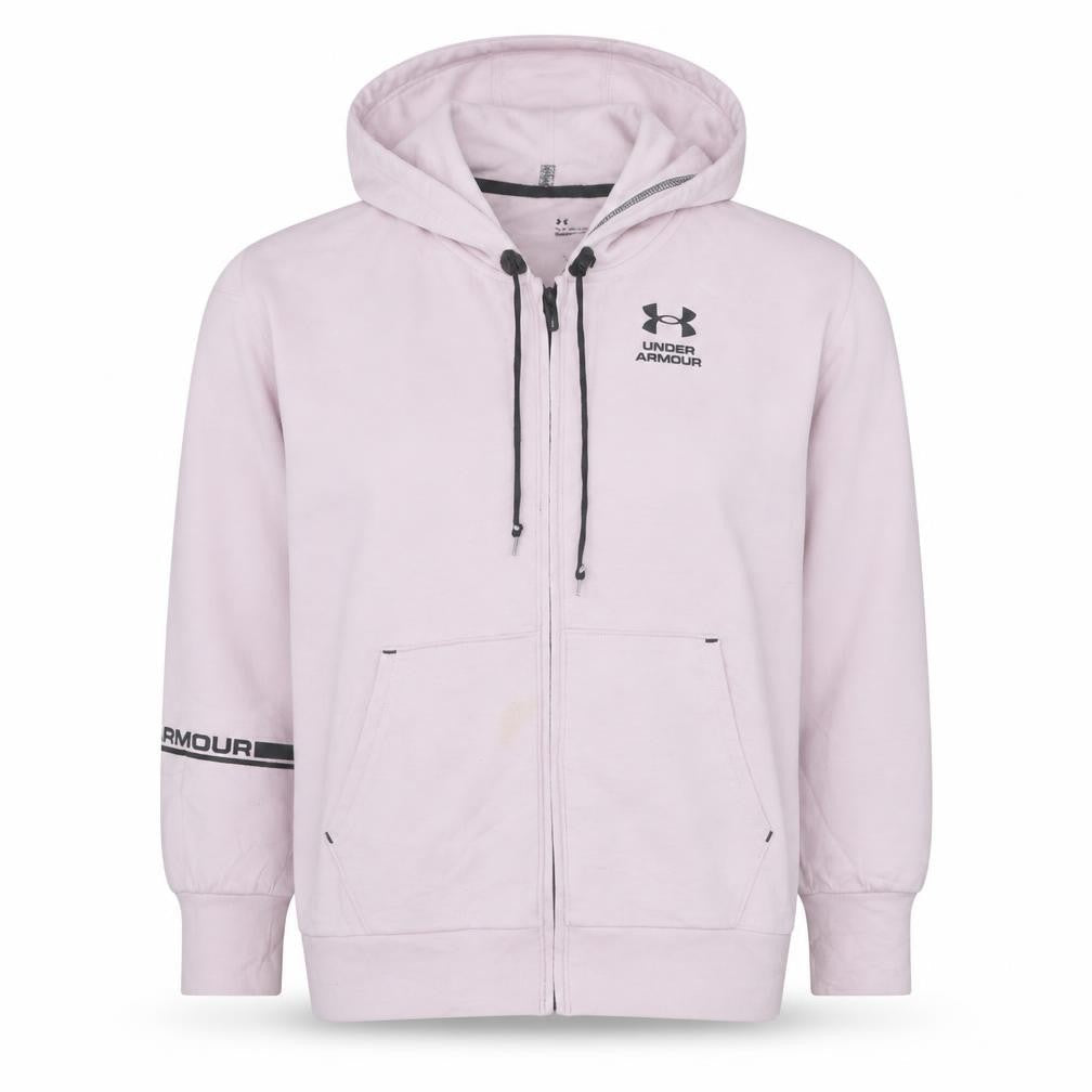 Under Armour Women's Pink Full Zip Hoodie Size M Loose Fit