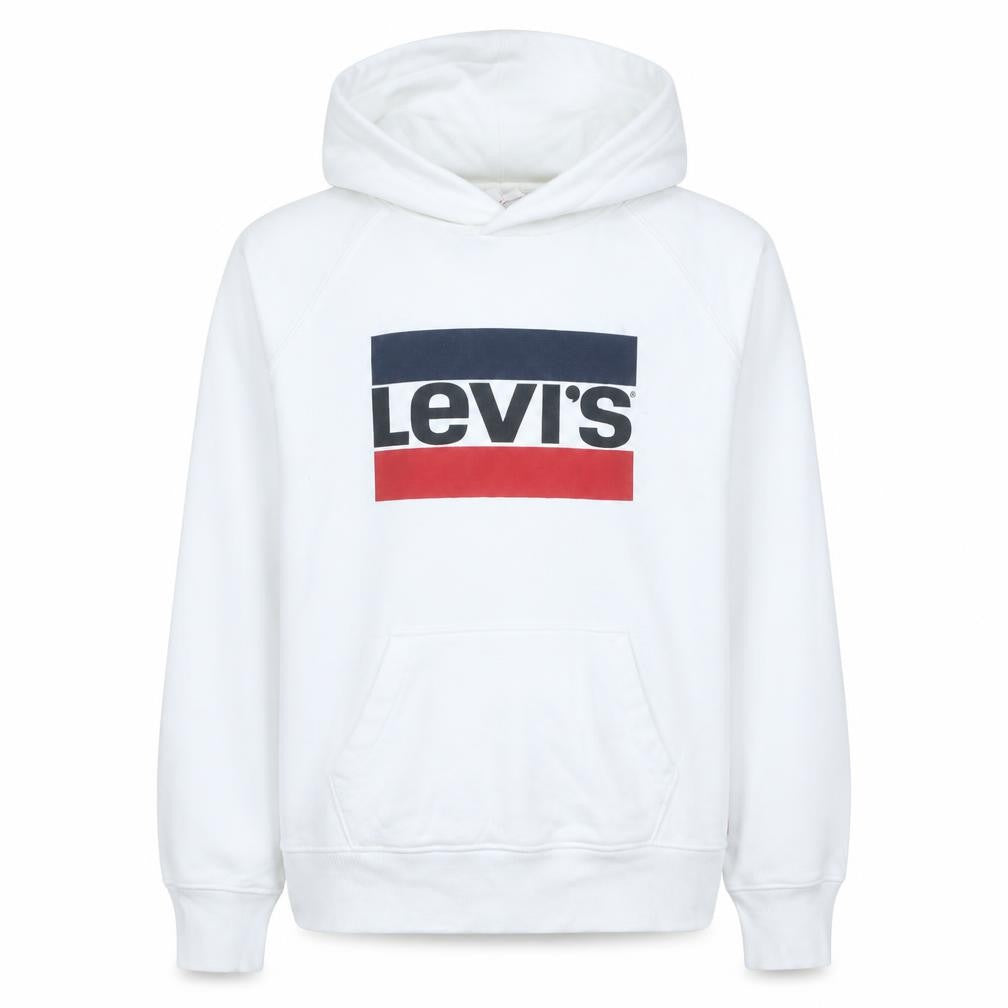 Levi's White Pullover Hoodie Unisex Adults XS Logo Fleece Sweatshirt