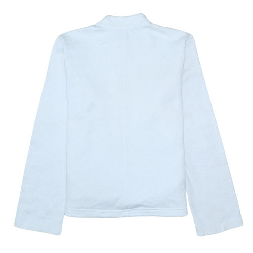 Adidas Women White 1/2 Zip Pullover Sweatshirt UK 14