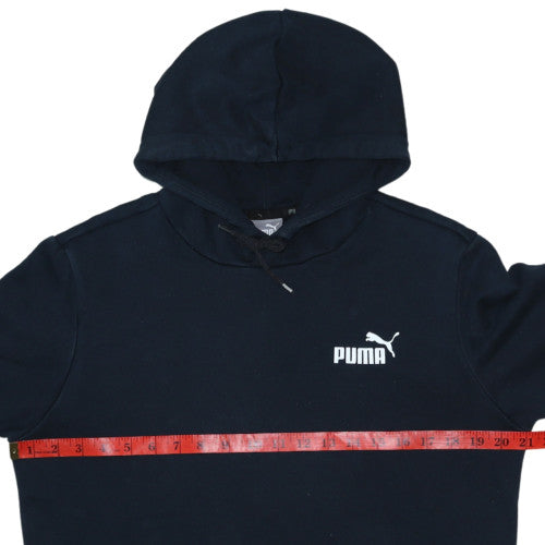 Puma Men's Black Pullover Hoodie Size S Fleece Logo Sportswear