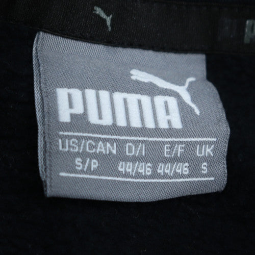 Puma Men's Black Pullover Hoodie Size S Fleece Logo Sportswear
