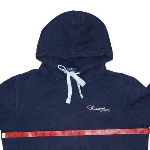 Champion Men's Blue Pullover Hoodie Medium Logo Cotton Fleece