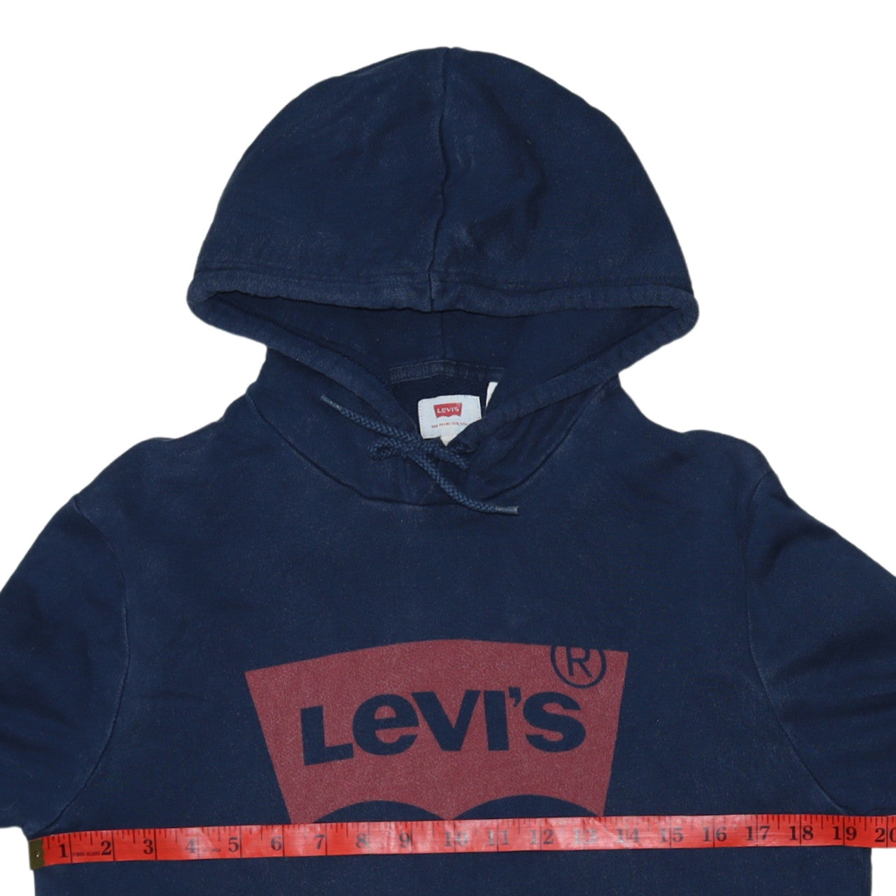 Levi's Men's Blue Pullover Hoodie M Logo Fleece Sweatshirt