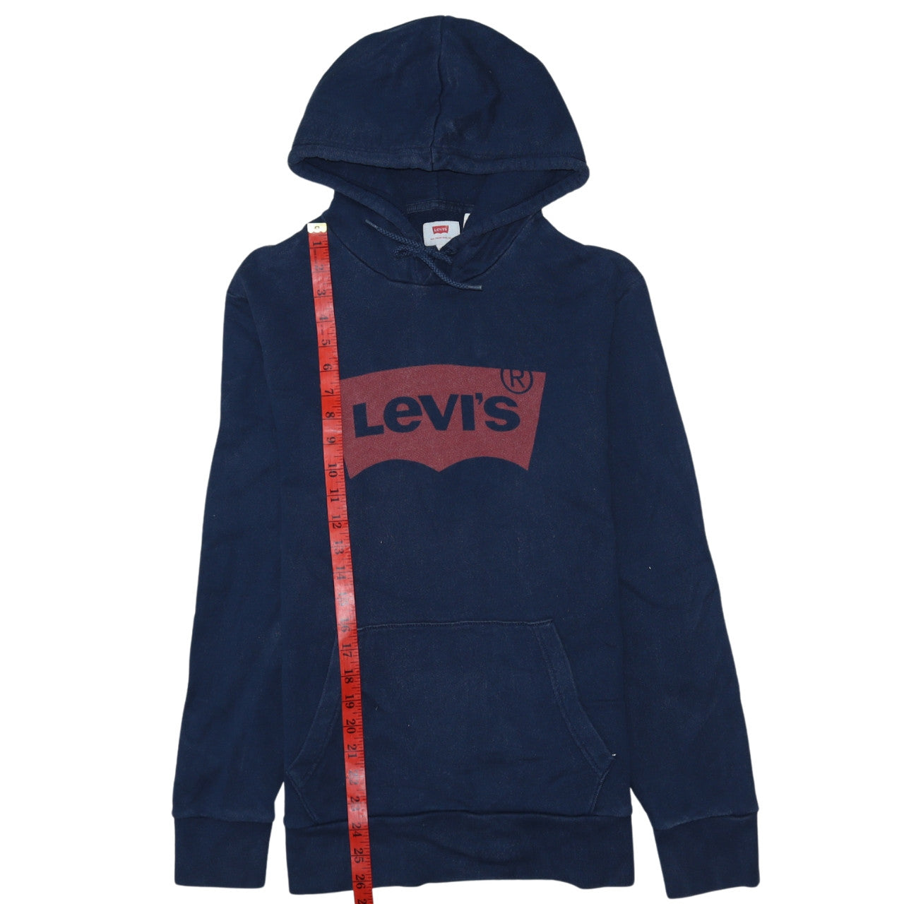 Levi's Men's Blue Pullover Hoodie M Logo Fleece Sweatshirt