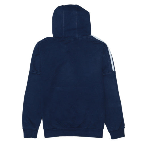 Adidas Boys Blue Pullover Hoodie Sweatshirt Size 13-14 Years Cotton Blend