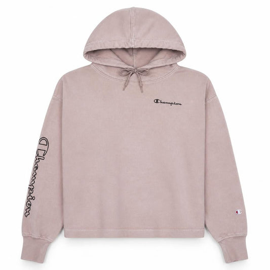 Champion Women’s Pink Small Pullover Hoodie with Logo Print