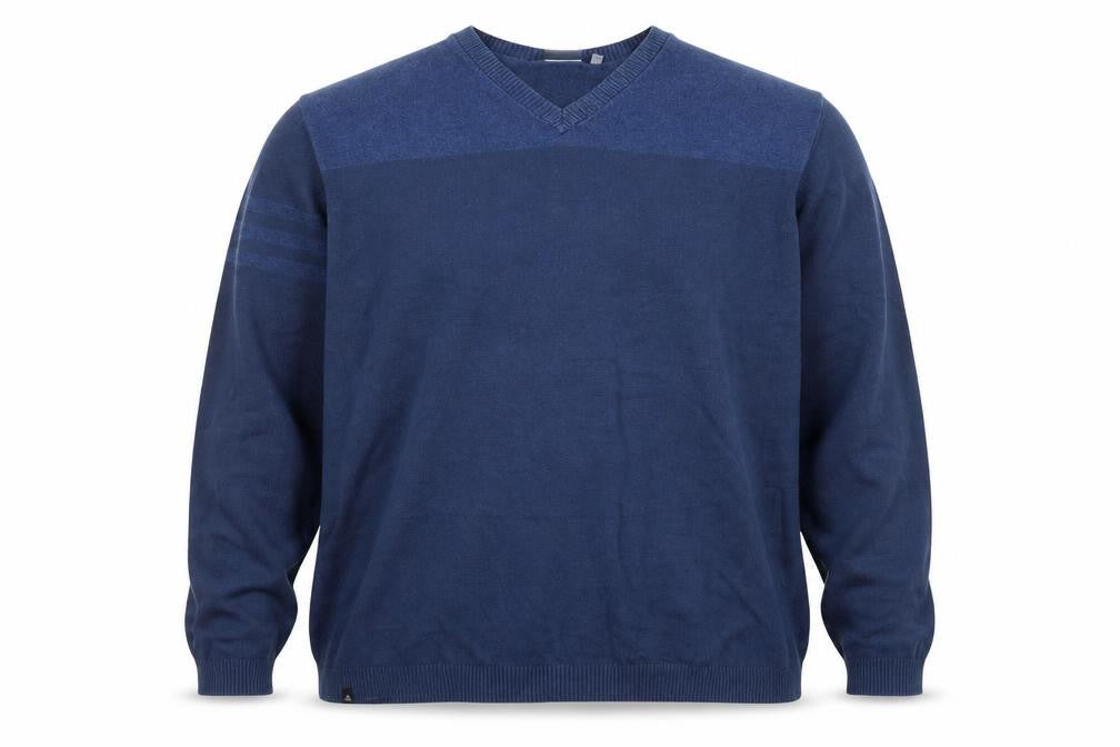 Adidas Men’s Blue 2XL V-Neck Cotton Pullover Jumper