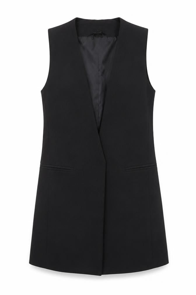 New Look Women's Black Sleeveless Suit Waistcoat UK 6 Polyester Blend