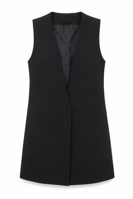 New Look Women's Black Sleeveless Suit Waistcoat UK 6 Polyester Blend