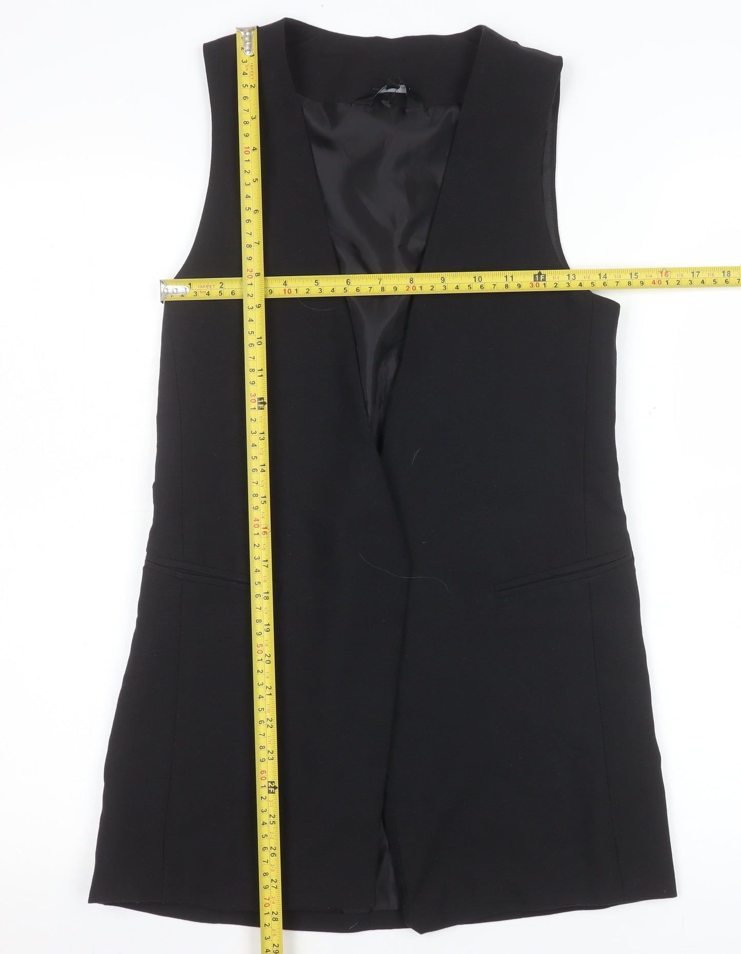New Look Women's Black Sleeveless Suit Waistcoat UK 6 Polyester Blend