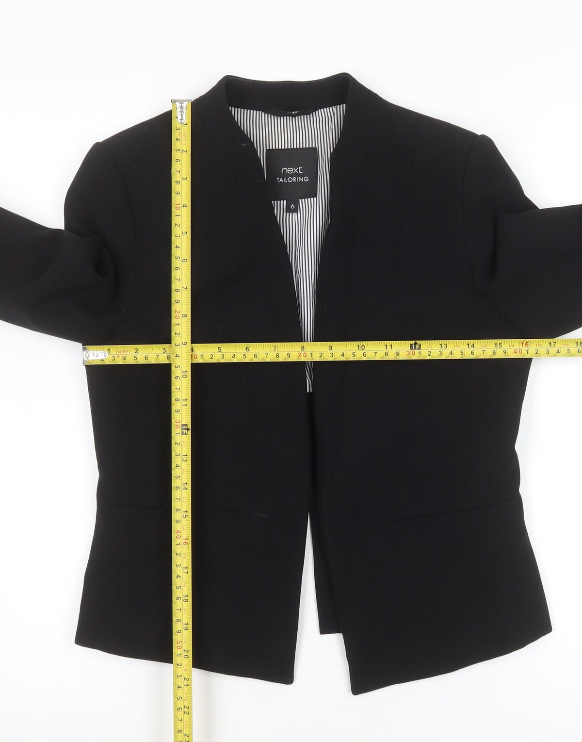 Next Women Black Slim Fit Tailored Blazer Jacket UK 6