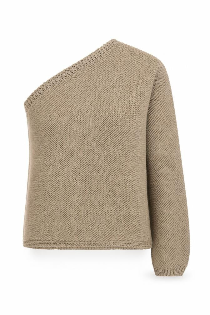 Marks & Spencer Women’s Beige One Shoulder Knit Top XS