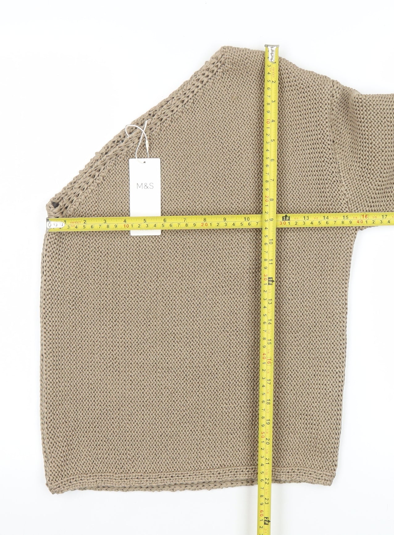 Marks and Spencer Women’s Beige One Shoulder Knit Top XS