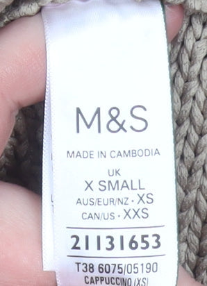 Marks and Spencer Women’s Beige One Shoulder Knit Top XS