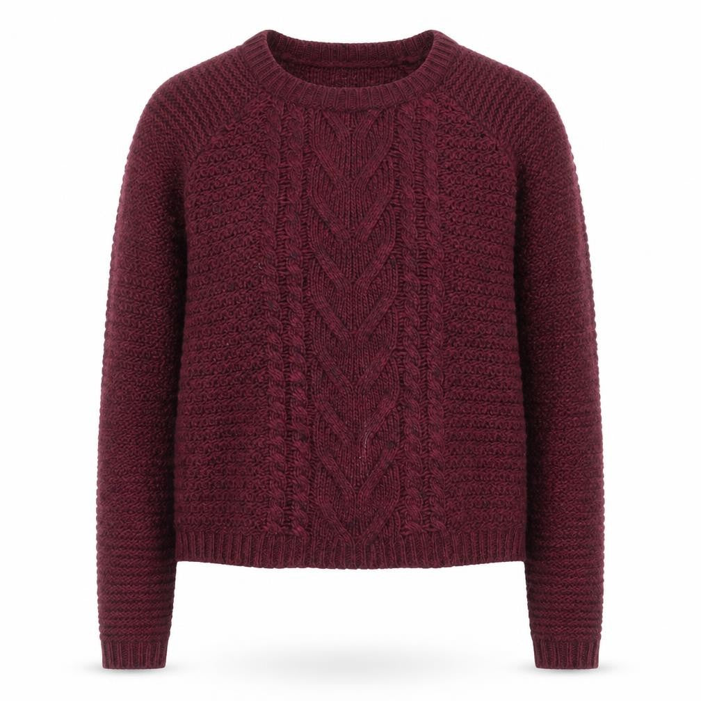 Marks & Spencer Women’s Red Cable Knit Crew Neck Jumper Size 10
